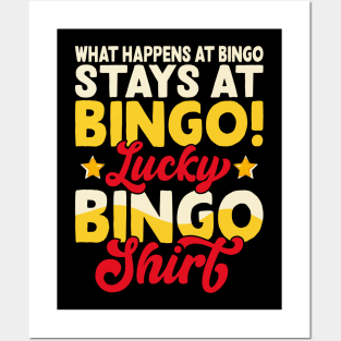 What Happens At Bingo Lucky Bingo Shirt  T shirt For Women Posters and Art